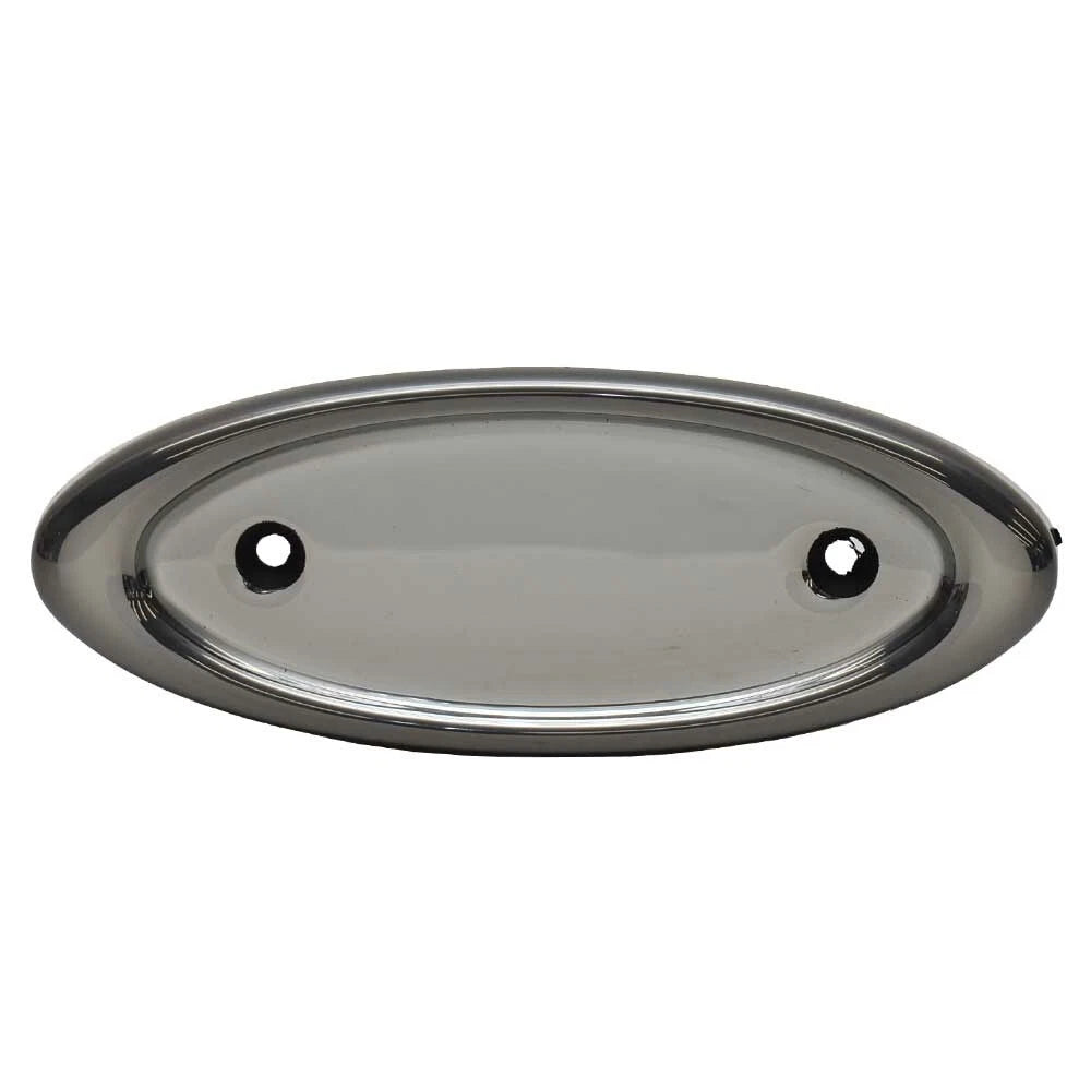 Tracker Boat Oval Bezel 205069 - Faux Chrome Mirror 6 3/8 X 2 1/2 Inch
