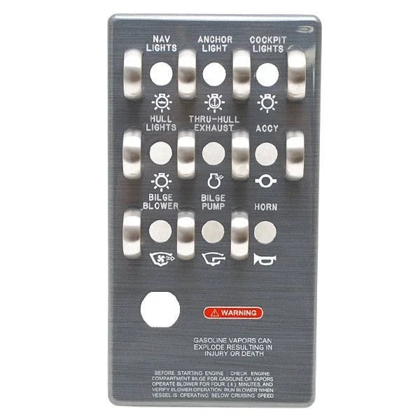 Sea Ray Boat Blank Switch Panel 1950156 - Pachanga 22 Gray