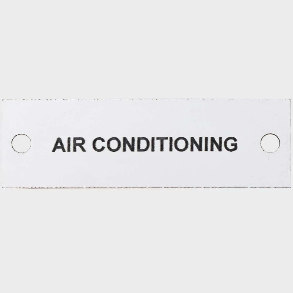 Rinker Boat Air Conditioning Tag - Plastic Emblem