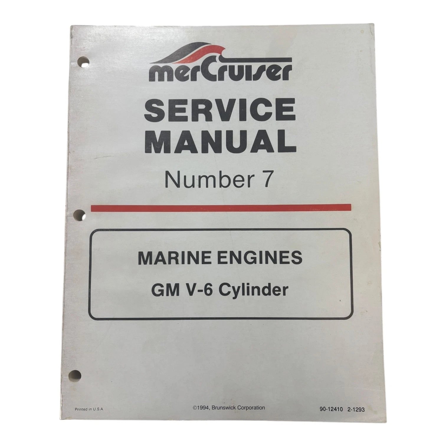 MerCruiser 90-12410, Marine Engines GM V-6 Cylinder Service Manual #7 (1994)