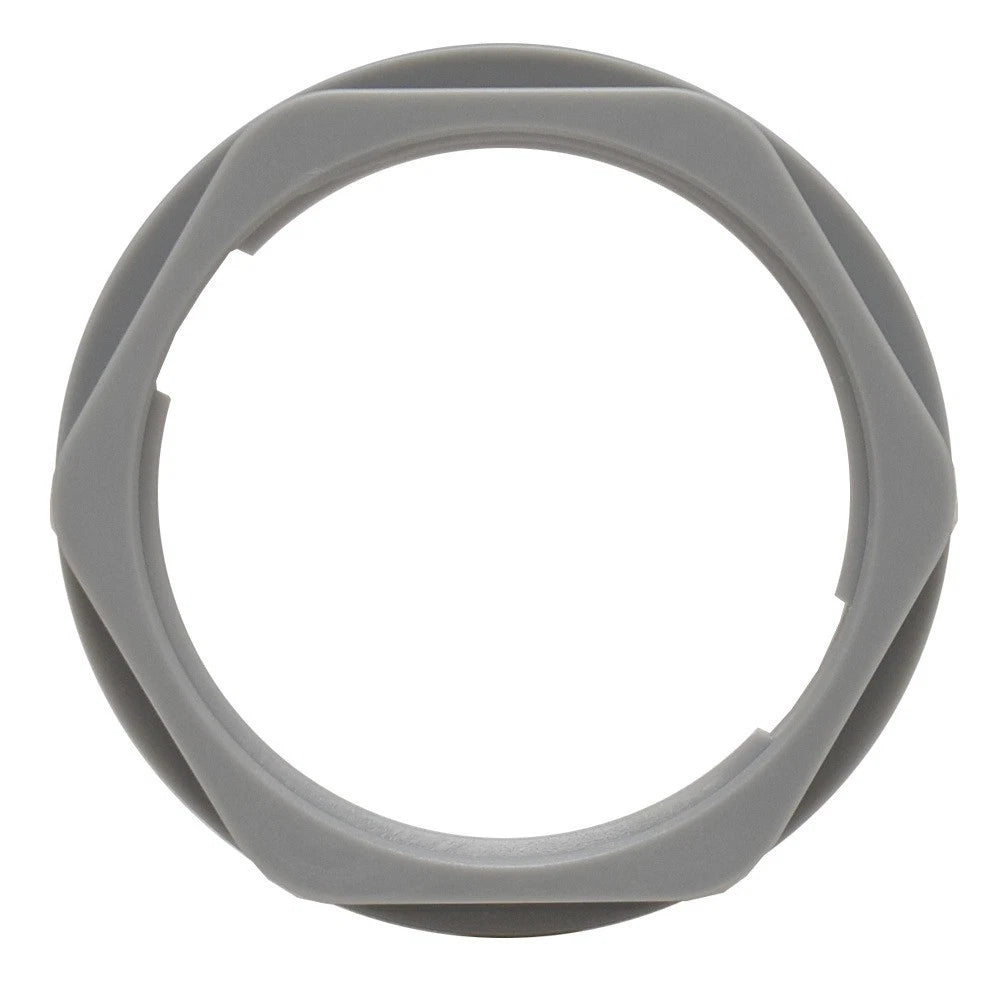 Lowe Boat Hex Ring Nut Fastener - 2 3/8 Inch Threaded Gray