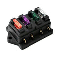 Quality Assured 4 Way Blade Fuse Holder Box for Marine Kit Car Boat 12V 24V