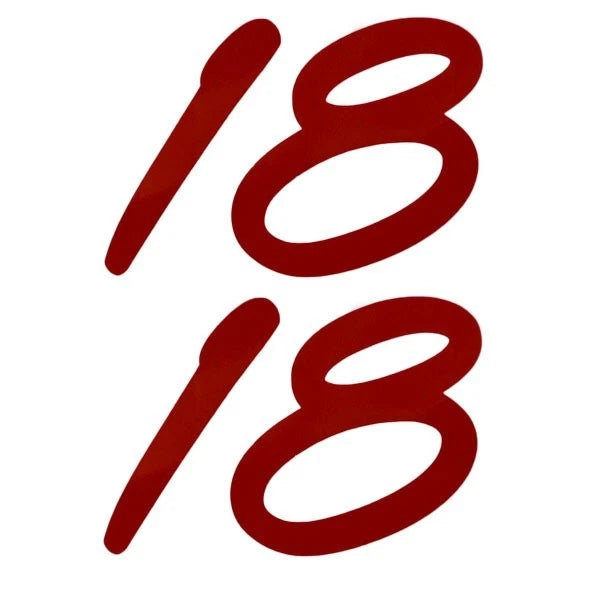 Tracker Boat 18 Decals - Red Stickers (pair)