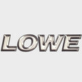 Lowe Boat Logo Decal 2159316 - Black Gray Sticker