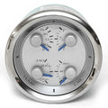 VeeThree Boat Multifunction Gauge 781903PDFB - Metallic Silver - Blue