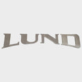 Lund Boat Raised Emblem Logo Decal 2259027 - Silver 24 1/4 X 5 Inch