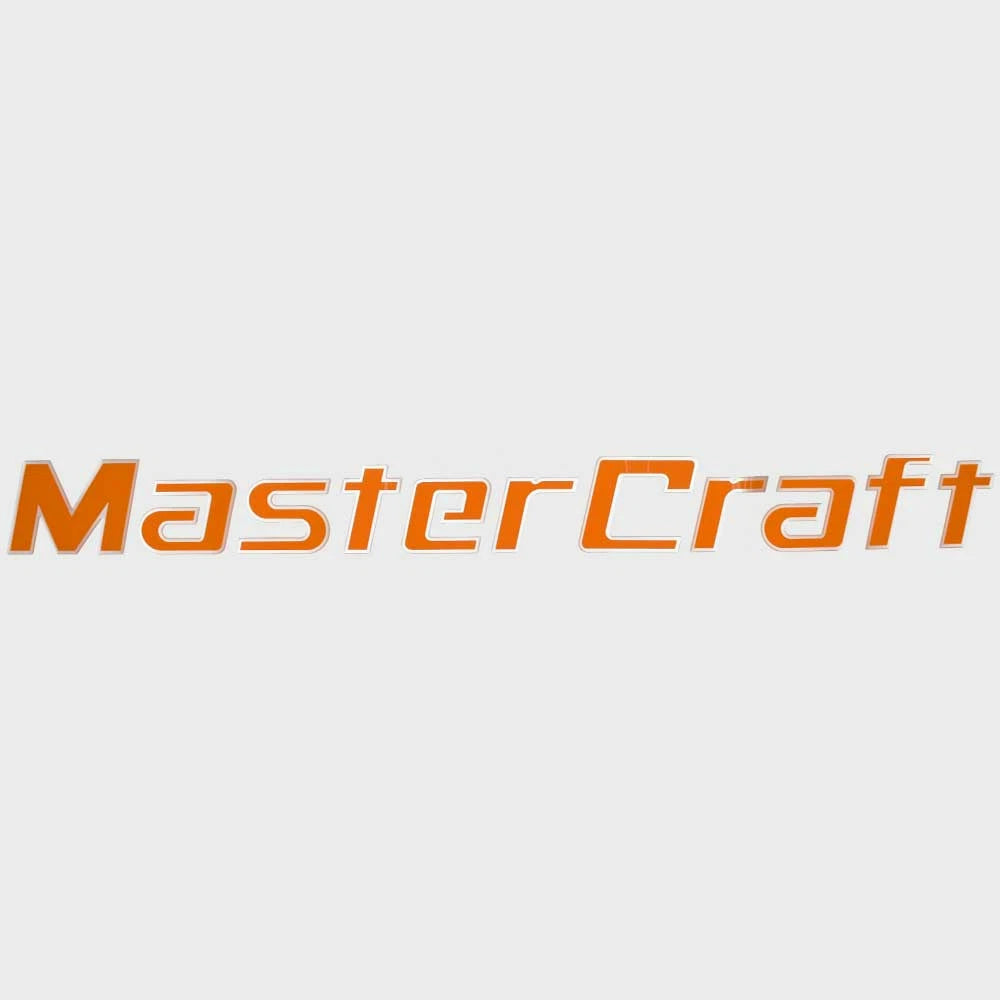 MasterCraft Boat Raised Decal Sticker 758002 - Orange Silver 53 X 5 in