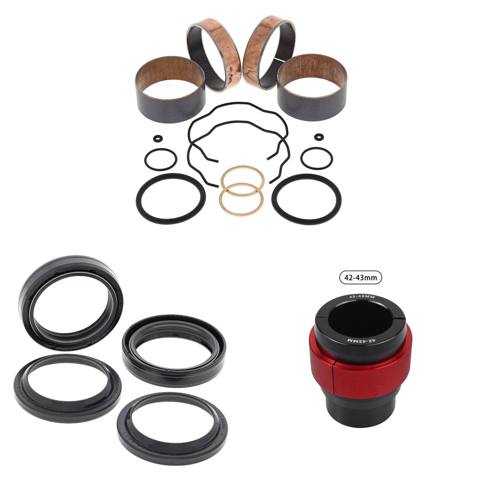 Complete Front Fork Rebuild Kit for Yamaha TTR250 1999-2015 56- with Driver
