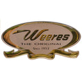 Weeres Pontoon Boat Raised Decal - Since 1952 Gold Tan Sticker