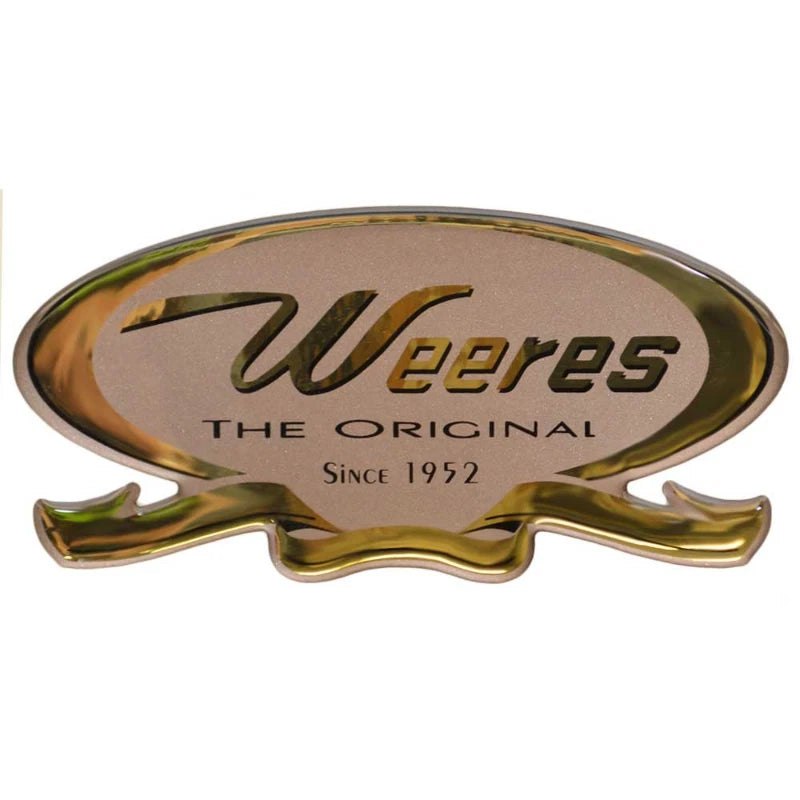 Weeres Pontoon Boat Raised Decal - Since 1952 Gold Tan Sticker