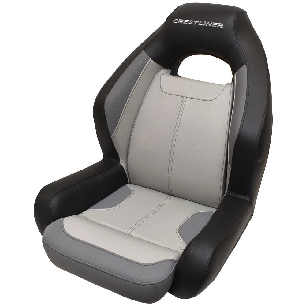 Crestliner Boat Ozark Helm Seat 2281423 - Springfield Black - Gray