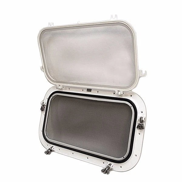 Bomar Boat Portlight CLG-BROWARD-W - 20 X 10 Inch White Aluminum