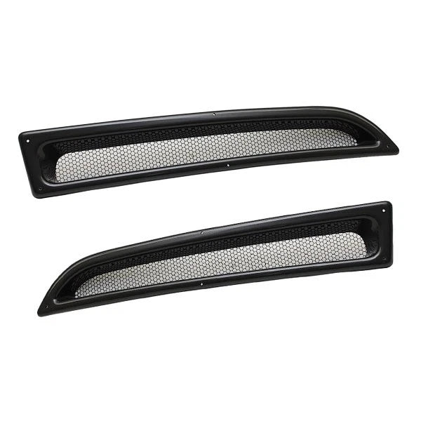 Boat Vent Covers - 26 3/4 X 4 3/4 Inch Gray Plastic (set of 2)