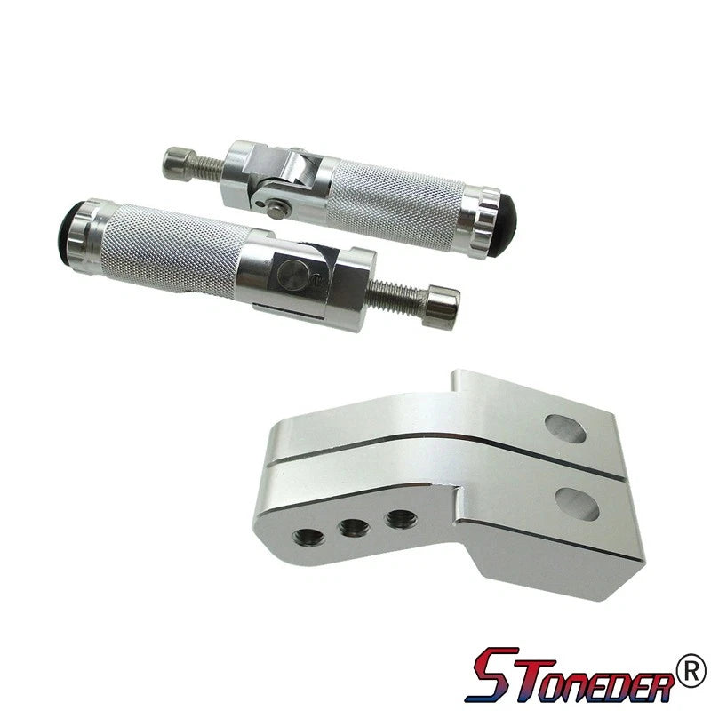 STONEDER CNC Adjustable FootPeg Foot Rest Extender Riser Bracket for Pit Bike