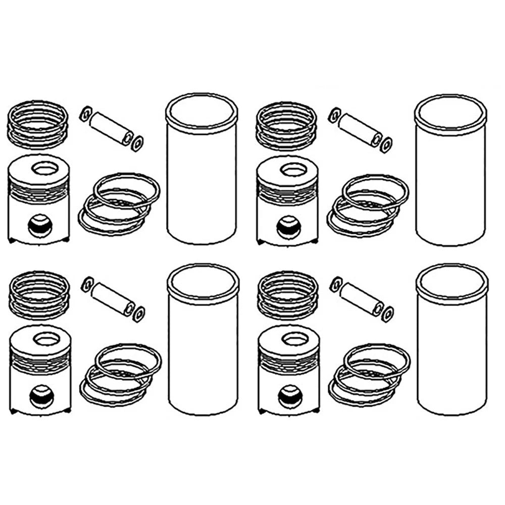 SK372 Overbore Piston Liner Set Fits Case IH Super H HV W4 3.5625 Inches
