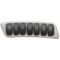 Tracker Boat Rocker Switch Panel - 7-Switch Metallic Silver