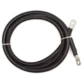 Boat Battery Cable - 2/0 AWG 8 Foot Black Wire 3/8 Inch Lugs