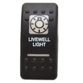 Carling Boat Rocker Switch Cover - Livewell Light Black Actuator