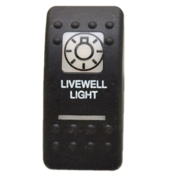 Carling Boat Rocker Switch Cover - Livewell Light Black Actuator