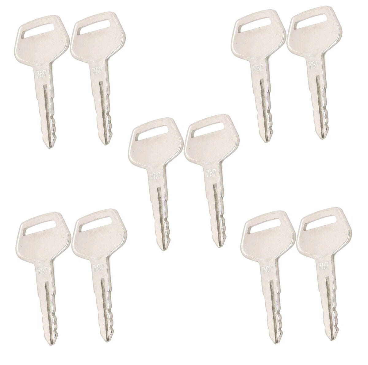 10X Keys 787 for Komatsu Excavator Grader Dozer Loader & Heavy Equipme