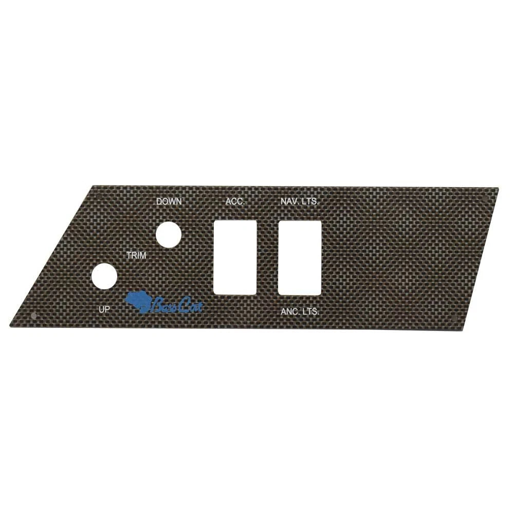 Bass CAT Boat Blank Switch Panel 1203374B - Carbon Fiber