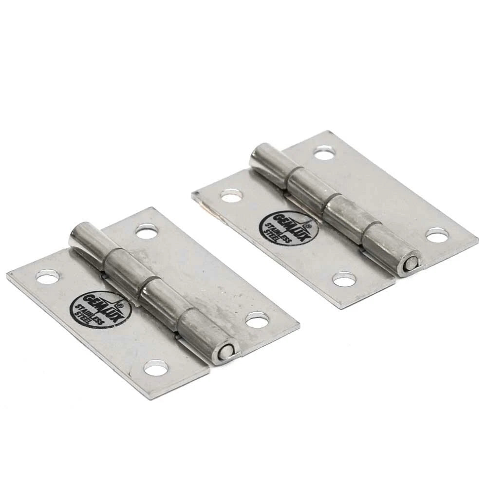 Gemlux Boat Hinges - 2 X 1 1/2 Inch Stainless Steel (pair)