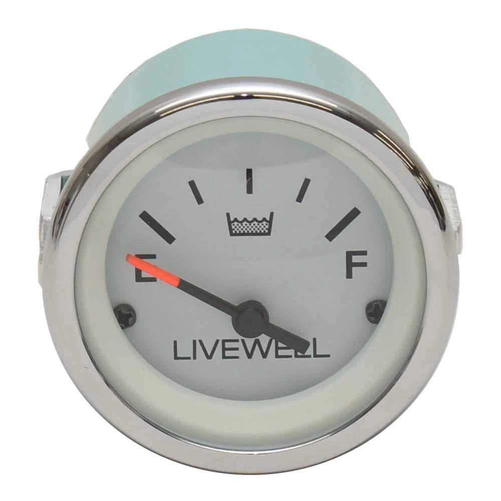 Mercury Boat Livewell Water Gauge 79-895298A41 - 2 Inch Silver White