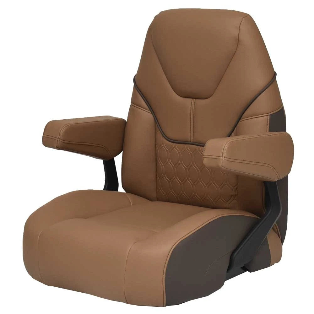 Pontoon Boat Captains Reclining Helm Seat 126864 - Infinity Cognac