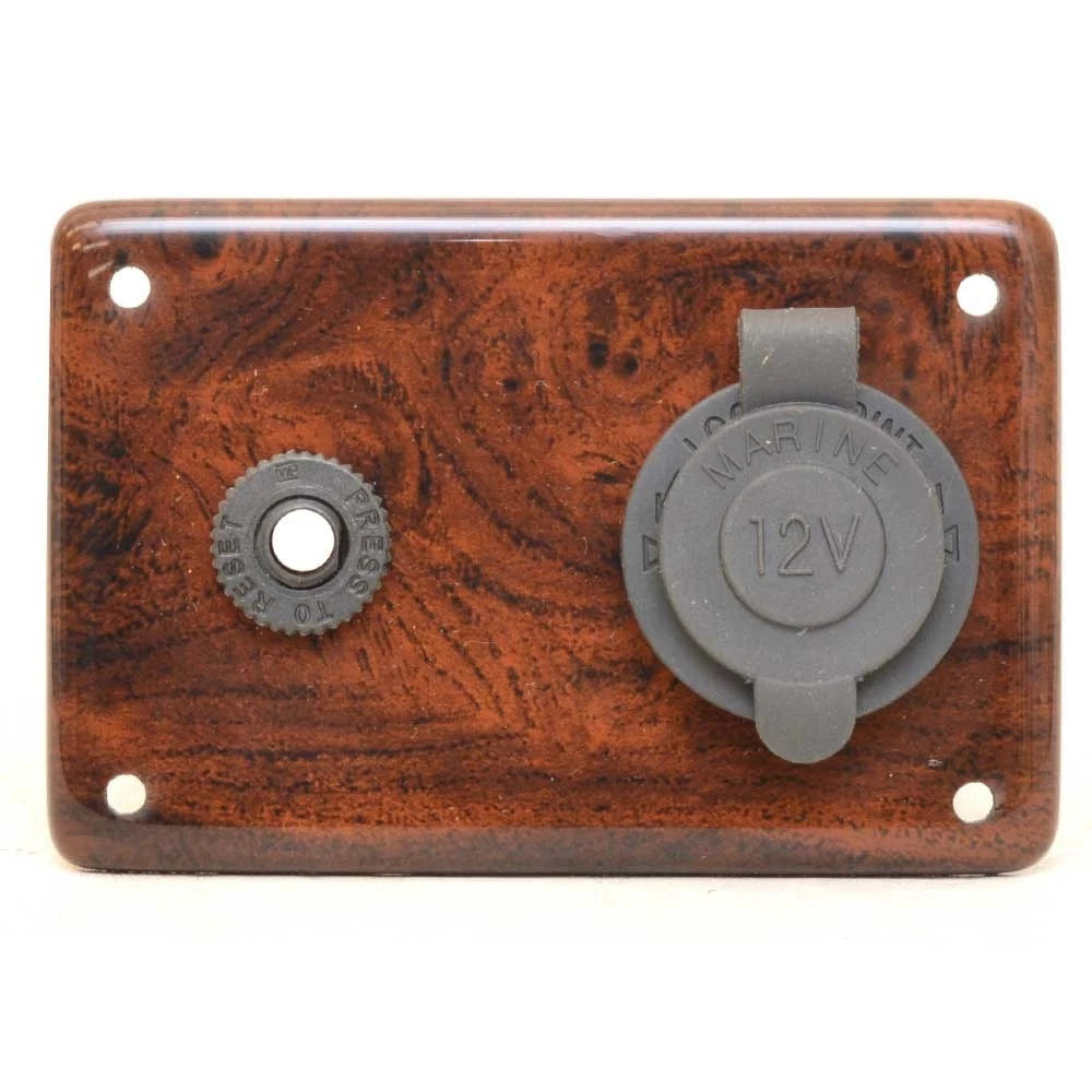 Boat Power Outlet Panel - 12 Volt with Breaker