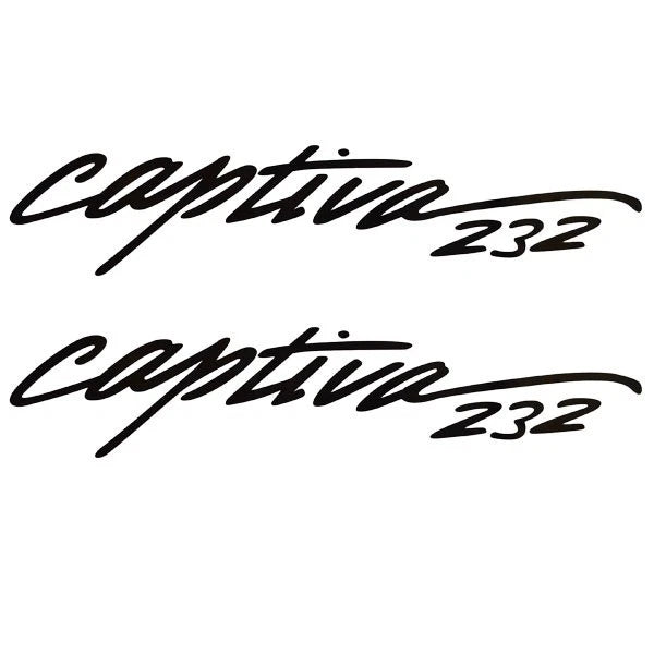 Rinker Boat Decal Stickers VS810402-10-BL K - 232 Captiva Black (pair)