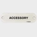 Carver Boat Accessory Label 7160940 - 2 3/4 X 3/4 Inch White Plastic