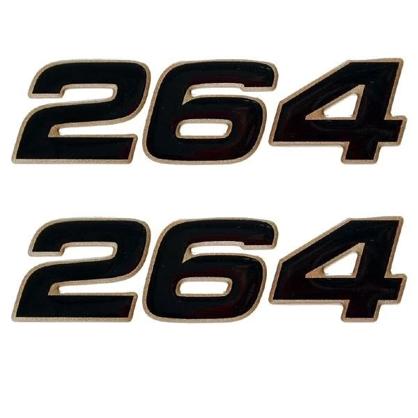 Mako Boat Raised Decals 138308 - 264 Black Metallic Gold (pair)