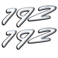 Rinker Boat Brand Decal - 192 4 1/4 X 1 1/2 Inch White - Gray (pair)