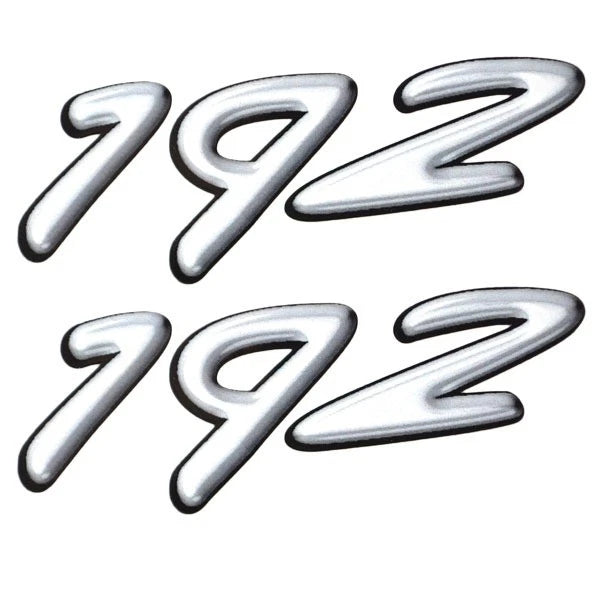 Rinker Boat Brand Decal - 192 4 1/4 X 1 1/2 Inch White - Gray (pair)