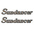 Sea Ray Boat Model Decals - Sundancer Bronze Stickers (pair)