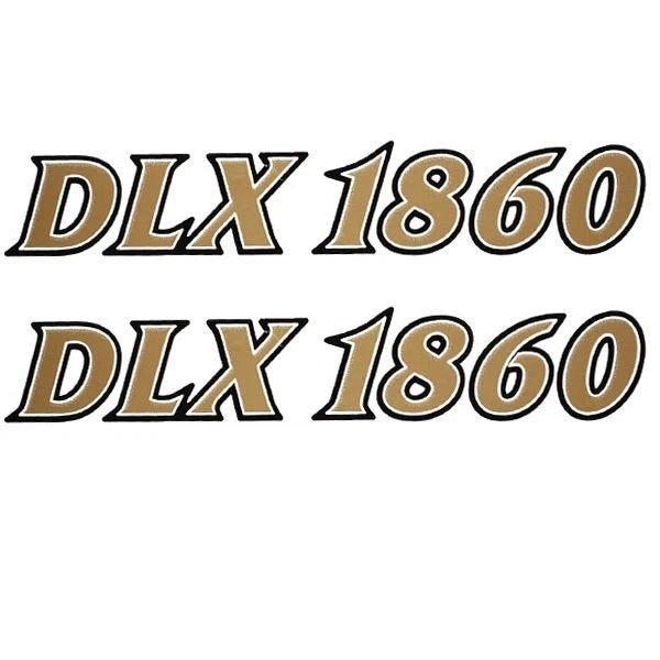 G3 Boat Decals 73404532 - DLX 1860 Metallic Gold White Black (pair)