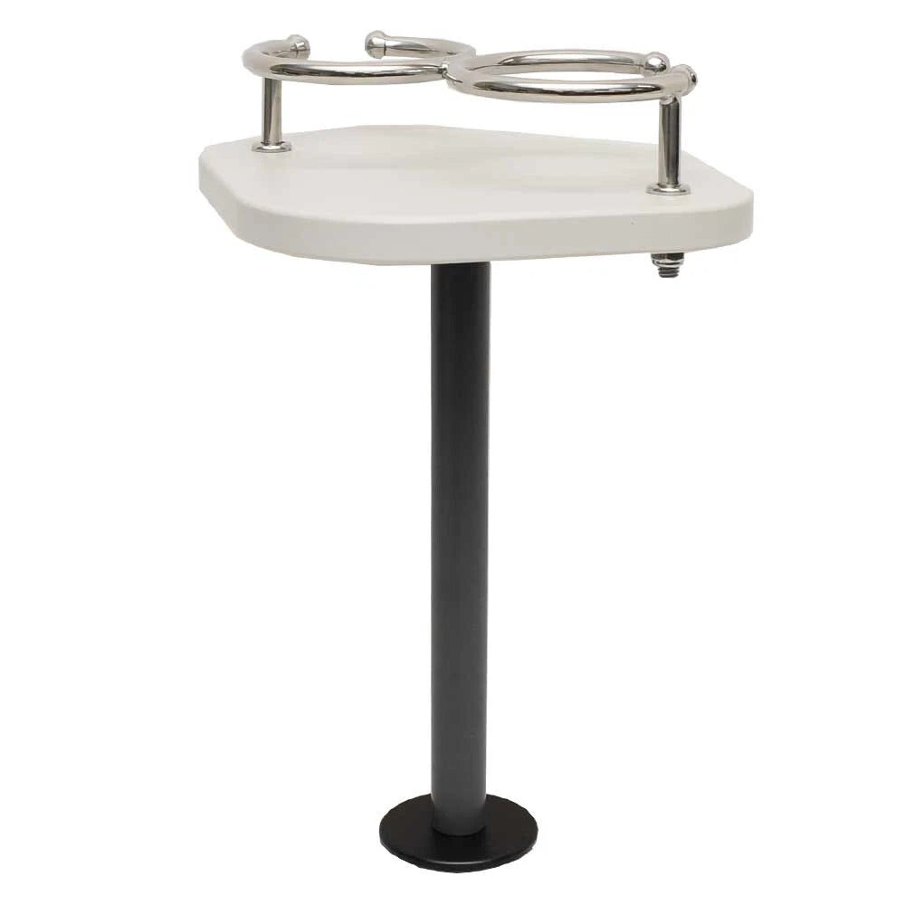 Boat Bar Cup Holder Table MI-012P-DG - with Paper Towel Holder 14 7/8 Inch