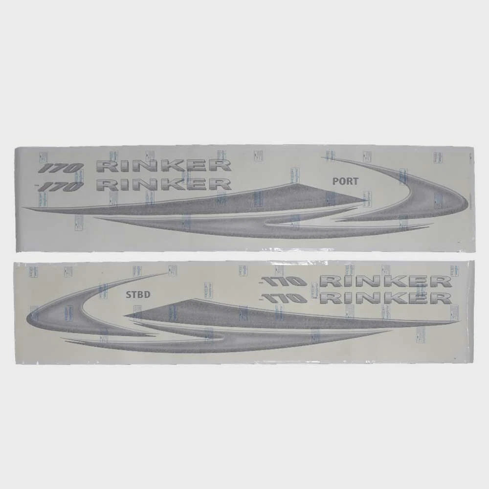 Rinker Boat Graphic Hull Decal 2190133 - 170 Black Gray Vinyl (kit)