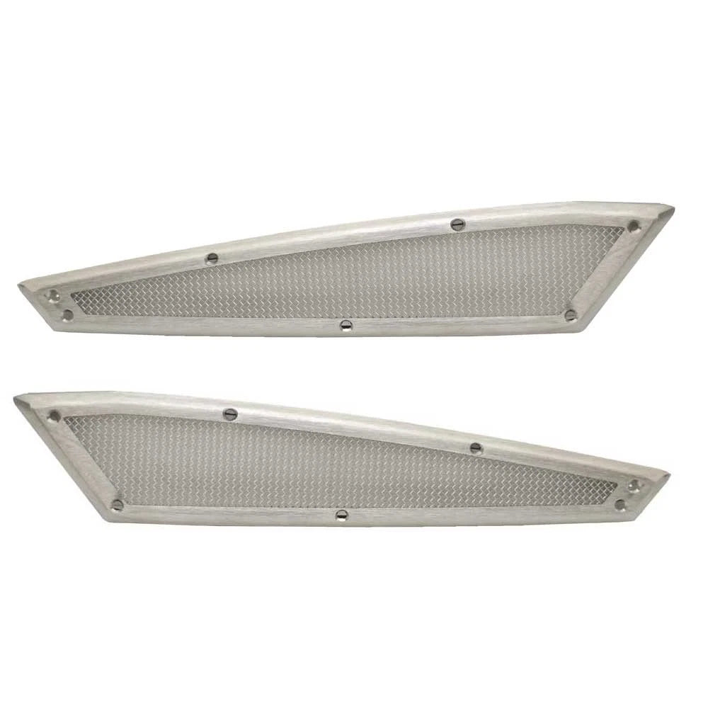 Axis Boat Bow Vent Grilles 3328088 - T23 Brushed Aluminum (set of 2)