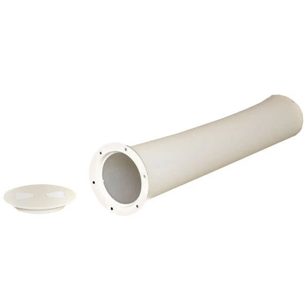 Scout Boat Deck Storage Tube - 4 1/2 Inch Plastic with Deck Plate