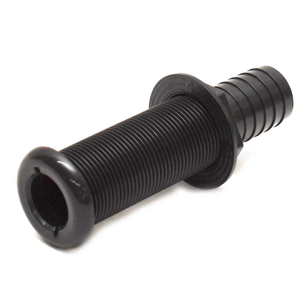 Lund Boat Thru-Hull 1867755 - 1 1/8 Inch Barbed Black Plastic