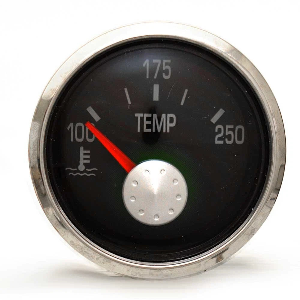 Faria Boat Temperature Gauge GP4100A - 2 Inch Silver Black