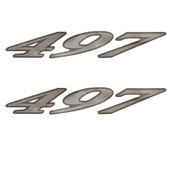 Cruisers Yachts Boat Model Decals V2177700 - 497 Silver Stickers (pair)