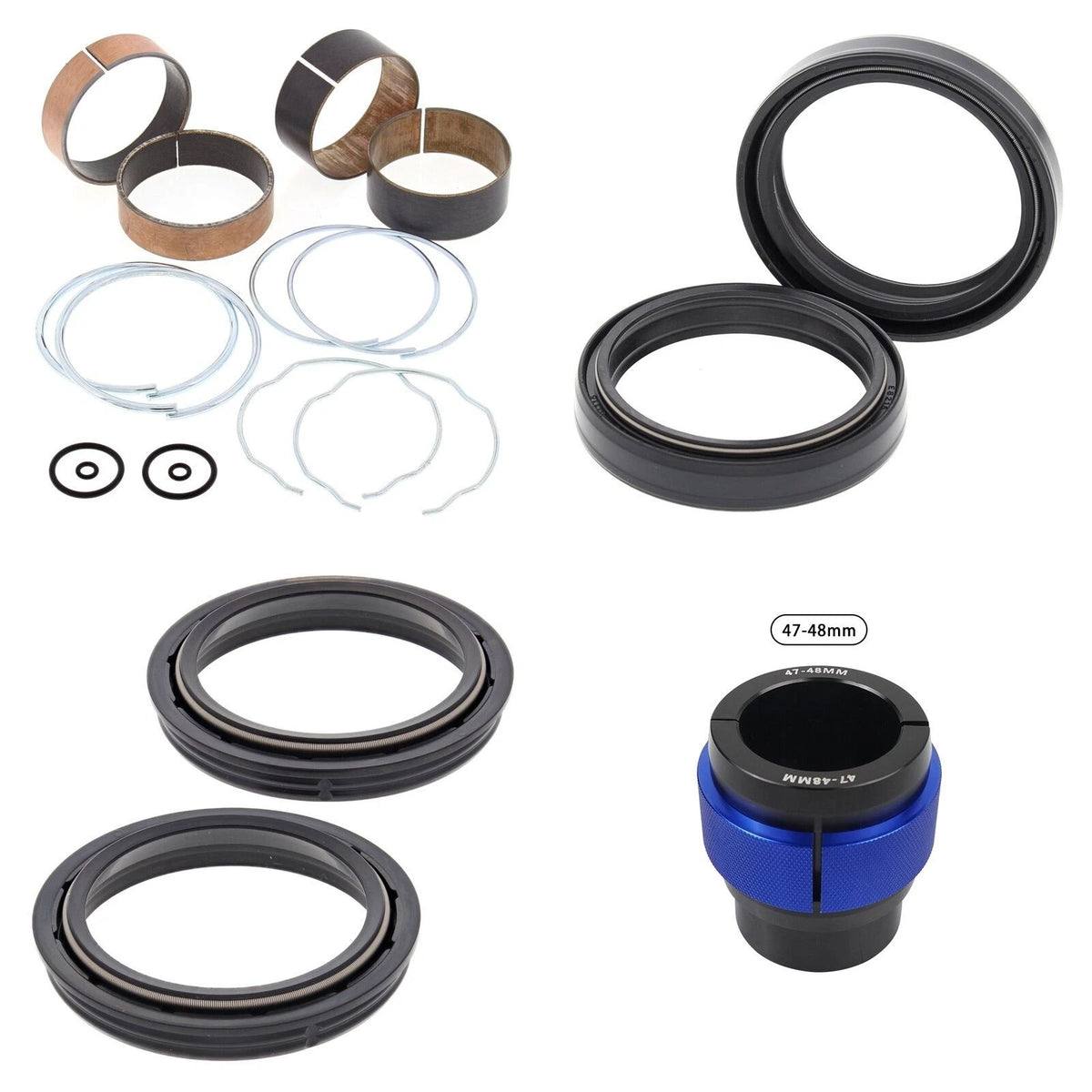 Complete Front Fork Rebuild Kit for Honda CRF250X 2004-2018 with Driver