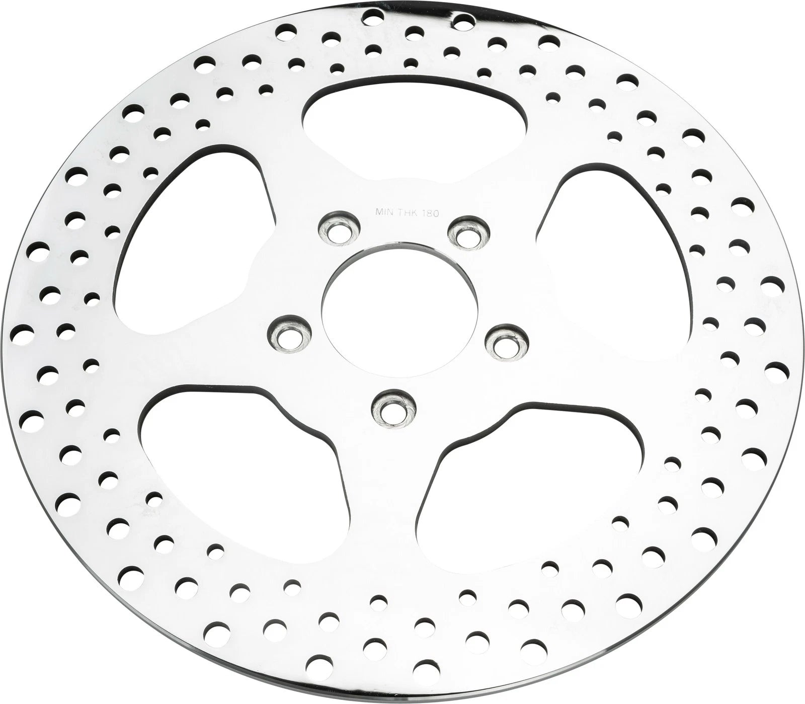 HARDDRIVE 5 Spoke Rear Brake Rotor 11.5 Inch Polished for Harley-Davidso N