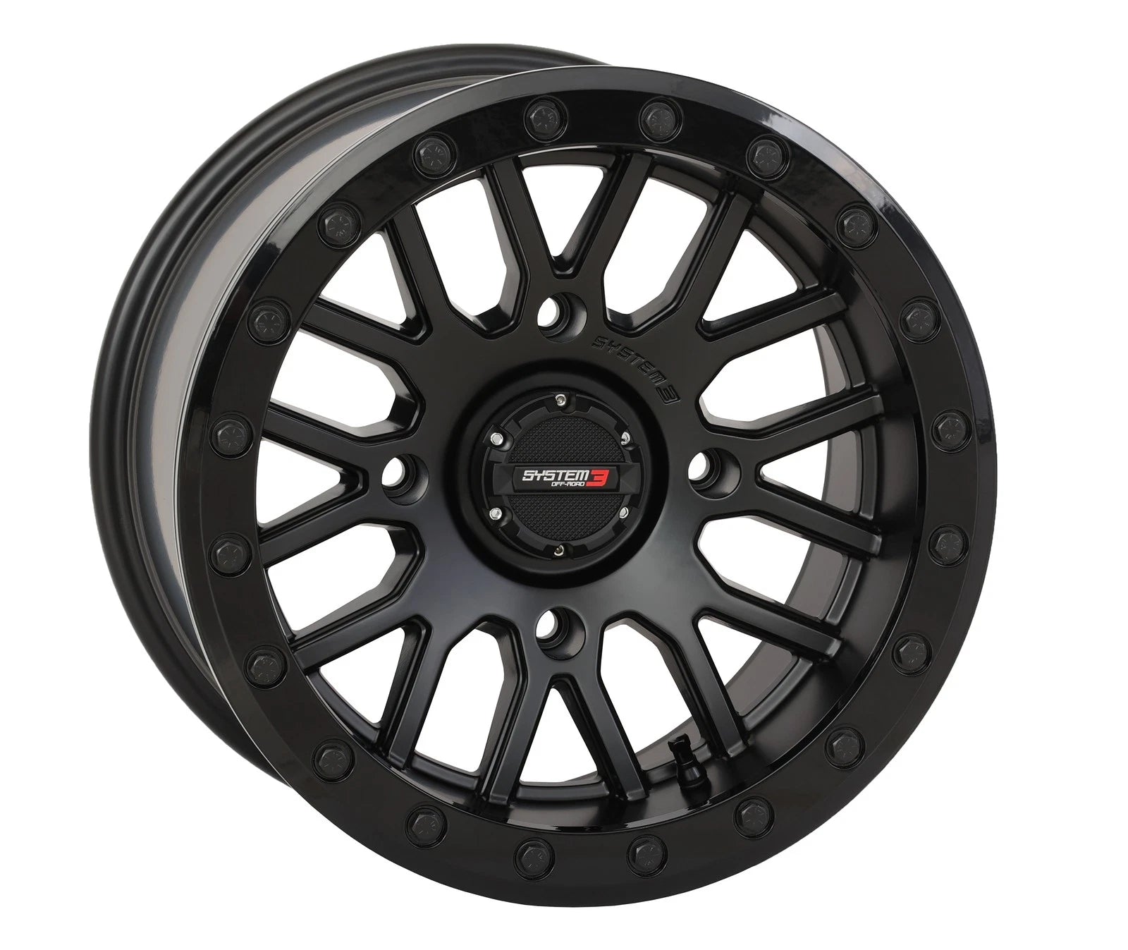 SYSTEM 3 Sb9 Wheel 15x9 +10mm Beadlock Matte Black for Polaris RZR 900 & XP