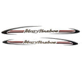 Misty Harbor Boat Graphic Decals - Black Grey Logo Stickers (pair)