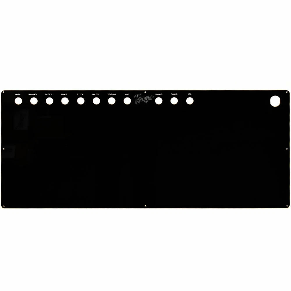 Ranger Boat Blank Center Console Dash Panel - Bay Switch Acrylic