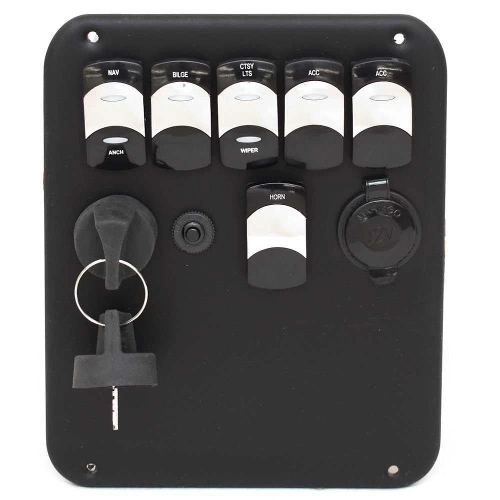 Crownline Boat Ignition Switch Panel 39505F - 19 XS Matte Black