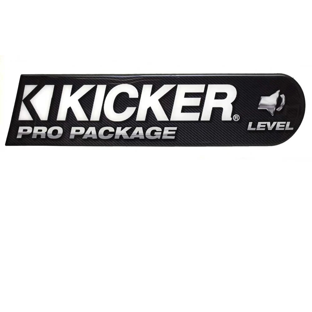 Kicker Boat Raised Decal - Pro Package 13 1/4 X 3 1/8 Inch Black
